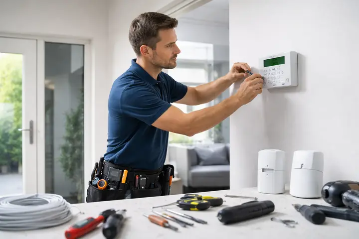 Installeren Bekabeld Basis Alarmsysteem