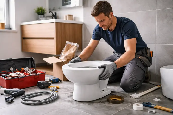 Toilet plaatsen/vervangen