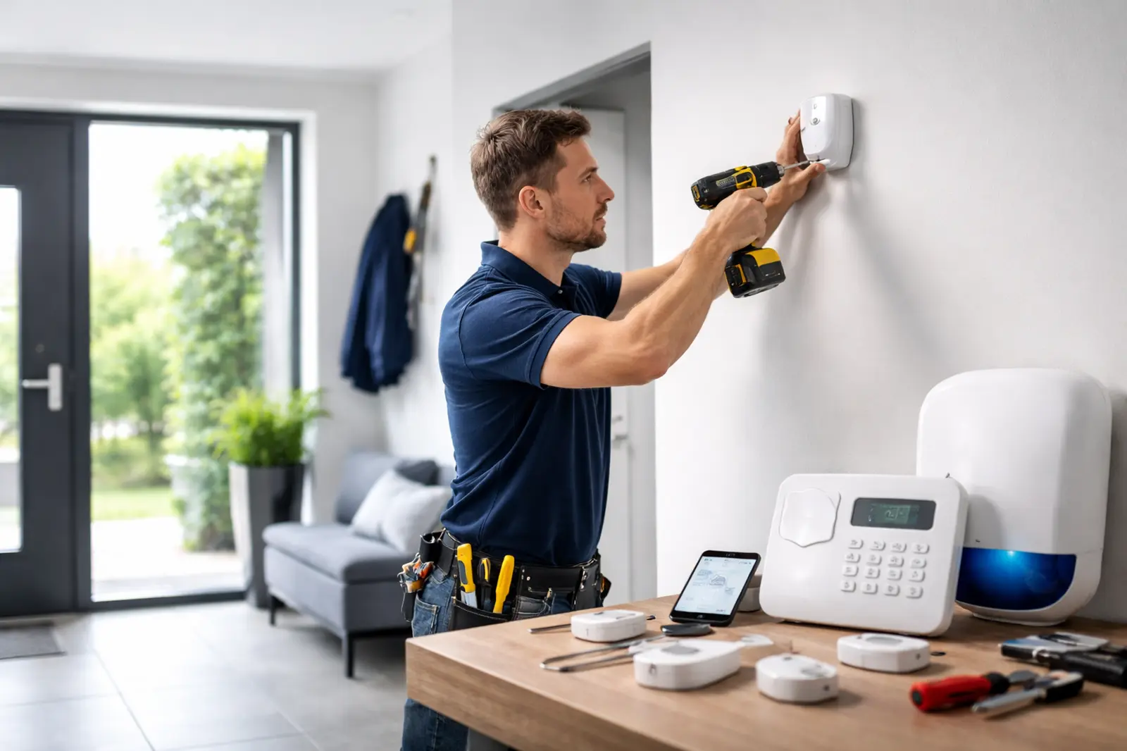 Installeren Draadloos Basis Alarmsysteem
