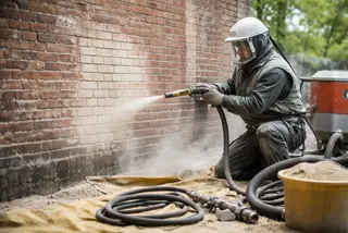 Zandblazen en zandspuiten