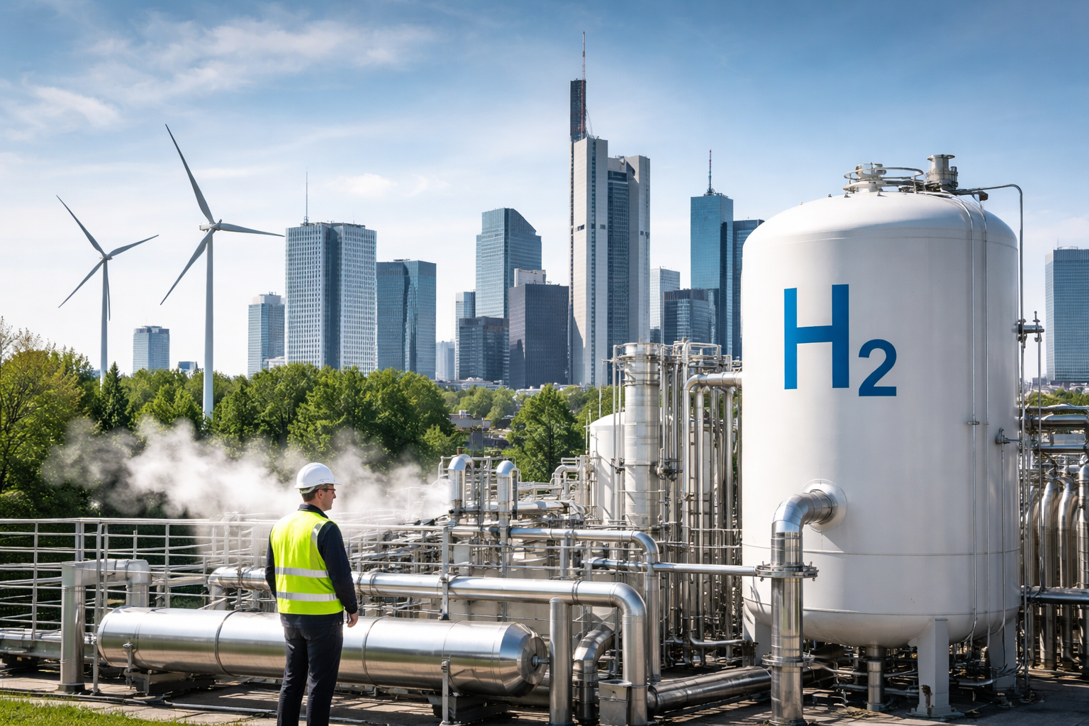 Nobian vergroot aanbod gecertificeerde groene waterstof in Frankfurt